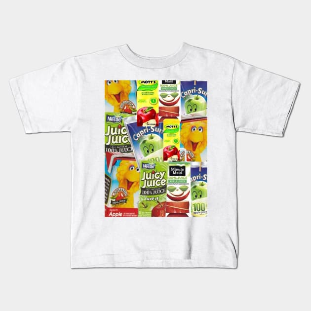 juice boxes pattern Kids T-Shirt by richercollections